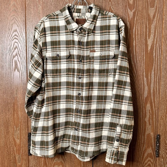 Orvis Men's Big Bear Heavyweight Double Brushed Plaid Flannel Button Down XL Top - Picture 1 of 9